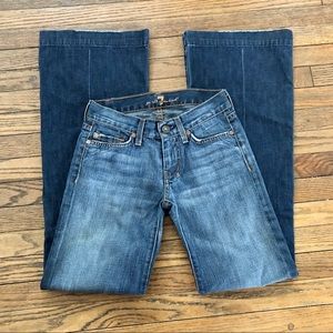 7 for All Mankind DOJO Wide Leg Jeans 24 x 32 USA